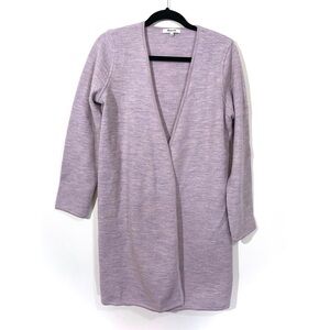 Madewell Lombard Sweater Coat 100% Merino Wool Pink Purple Small